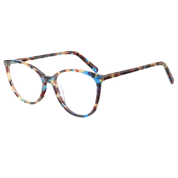 Armação de Óculos Redonda CH3390 Azul Tartaruga