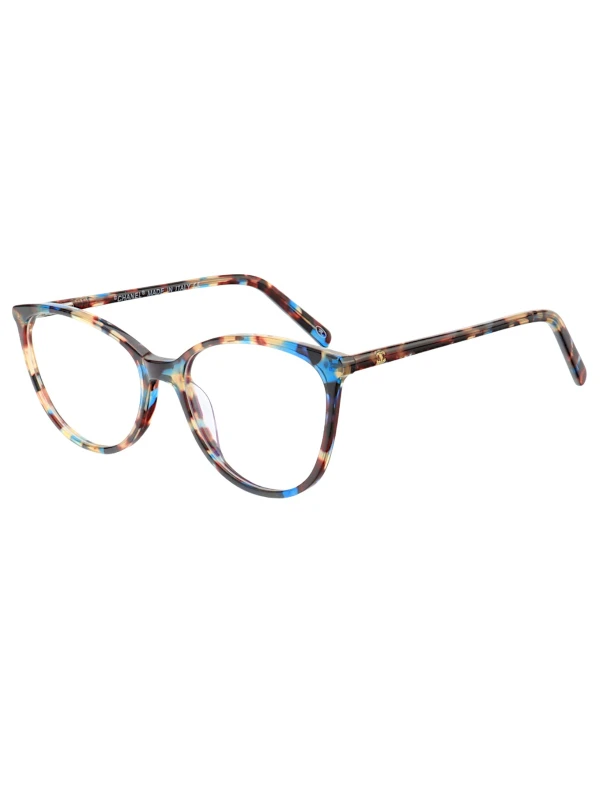 Armação de Óculos Redonda CH3390 Azul Tartaruga