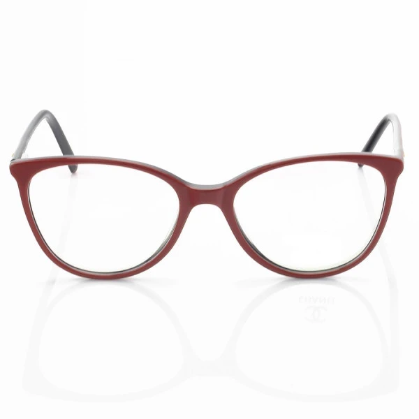 Armação de Óculos Redonda CH3390 Vermelho e Preto