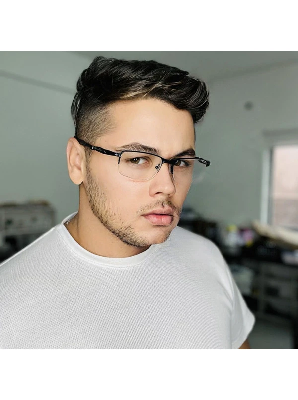 Armação de Óculos Retangular Coilover Molinha OX5043 Todo Preto