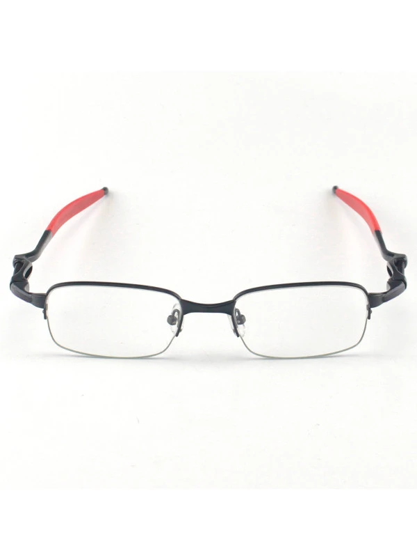 Armação de Óculos Retangular Coilover Molinha OX5043 Preto e Vermelho