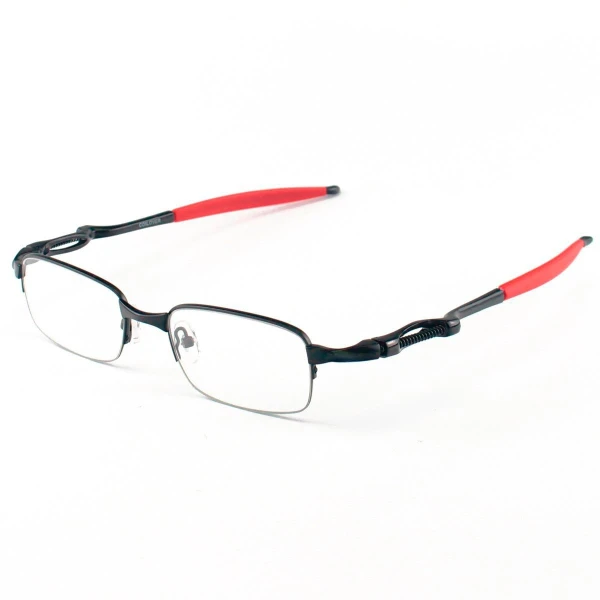 Armação de Óculos Retangular Coilover Molinha OX5043 Preto e Vermelho