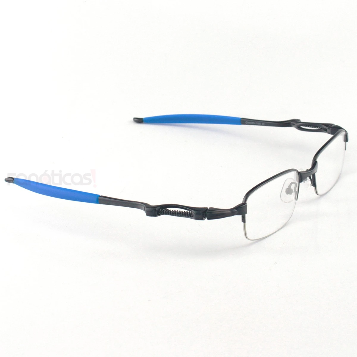 Armação de Óculos Retangular Coilover Molinha OX5043 Preto e Azul