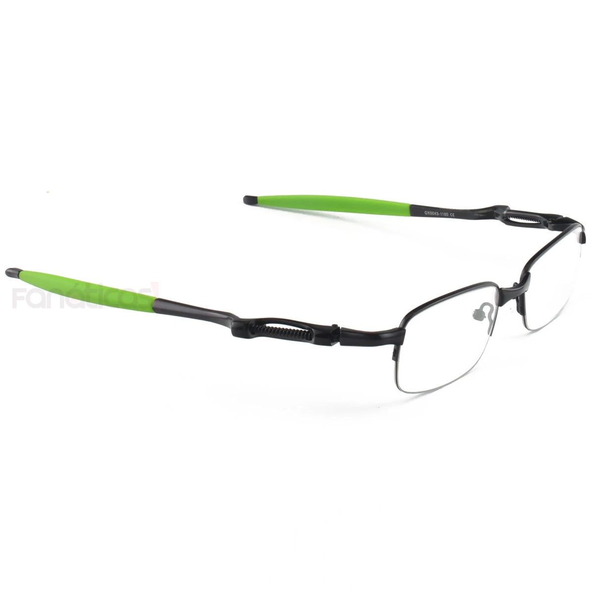 Armação de Óculos Retangular Coilover Molinha OX5043 Preto e Verde