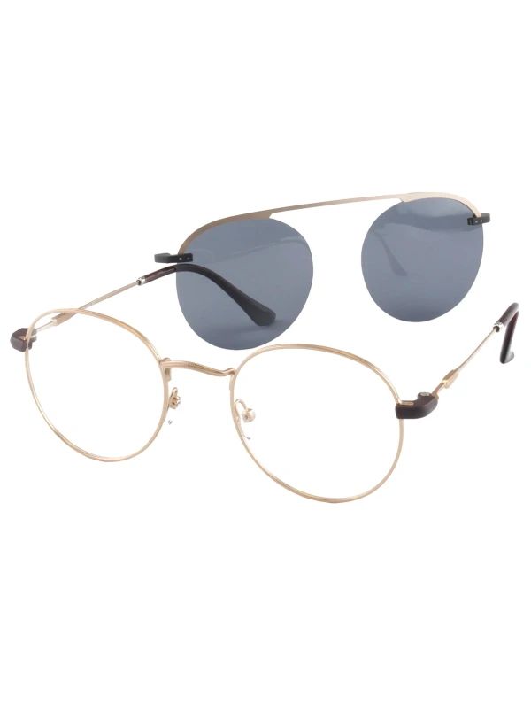 Armacao de Óculos Clipon Round DC3042 Dourado