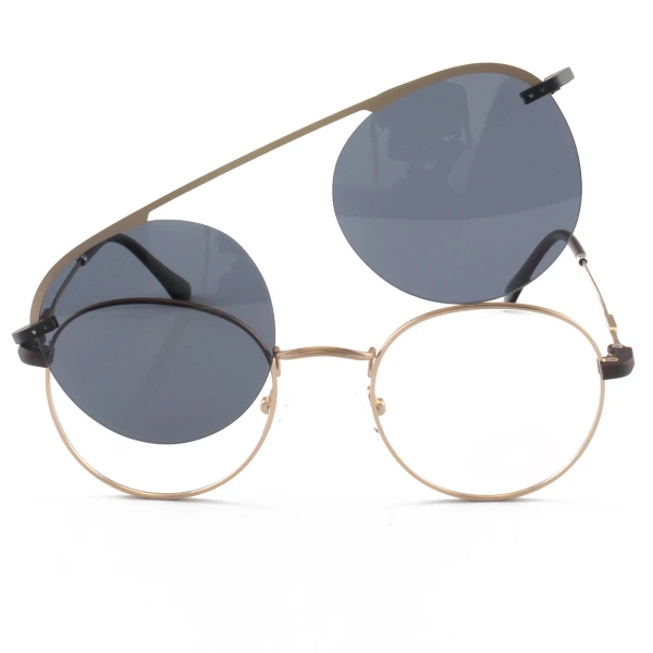 Armacao de Óculos Clipon Round DC3042 Dourado