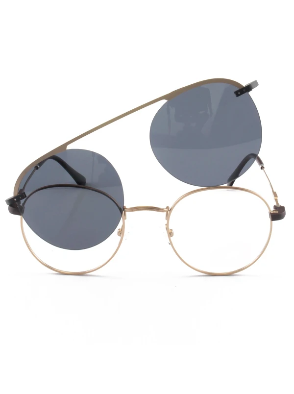 Armacao de Óculos Clipon Round DC3042 Dourado
