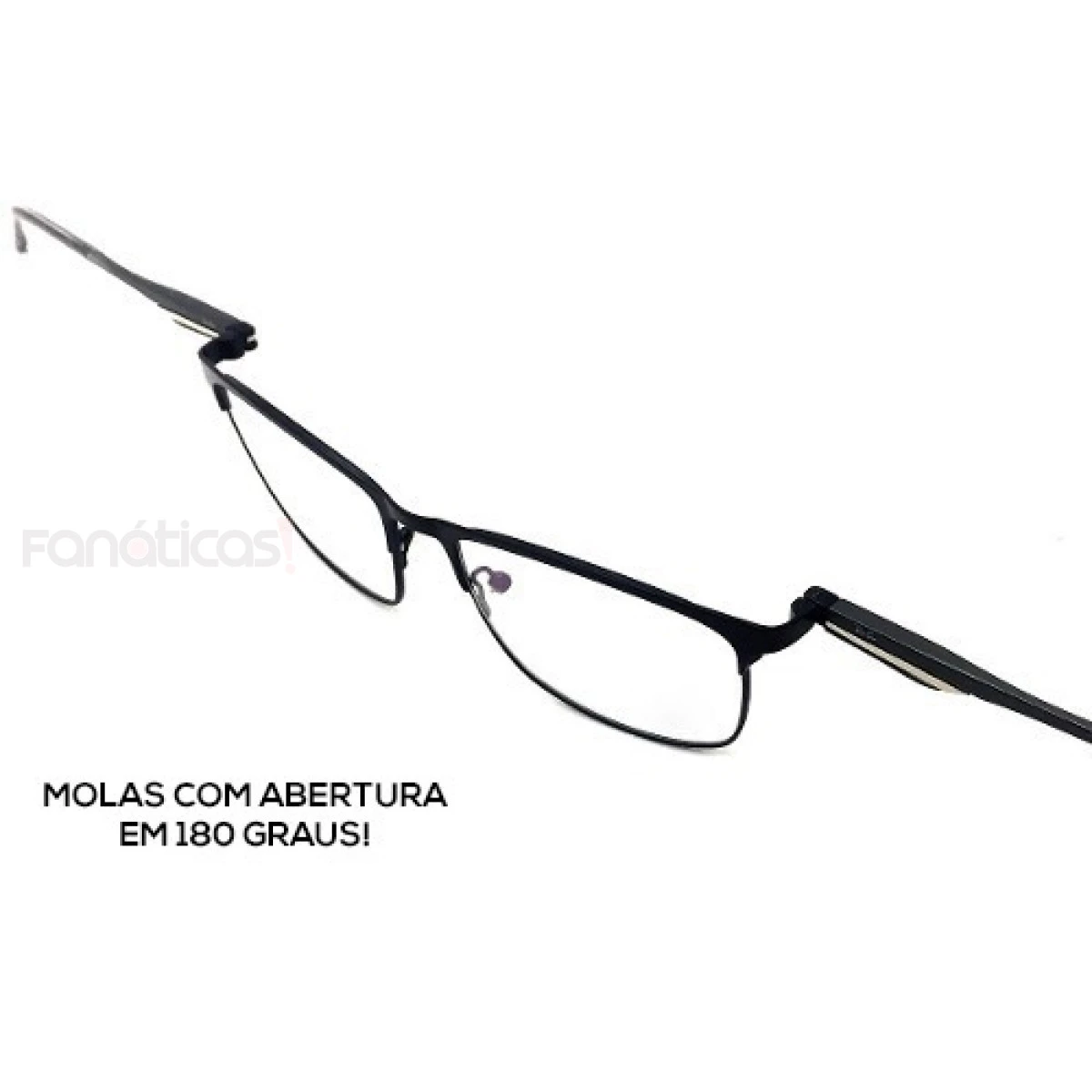 Armação de Óculos Masculina Meio Aro FN9128 Preto