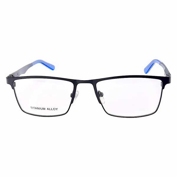 Armação de Óculos Masculina FN9127 Metal Titanium Todo Azul