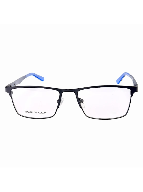 Armação de Óculos Masculina FN9127 Metal Titanium Todo Azul