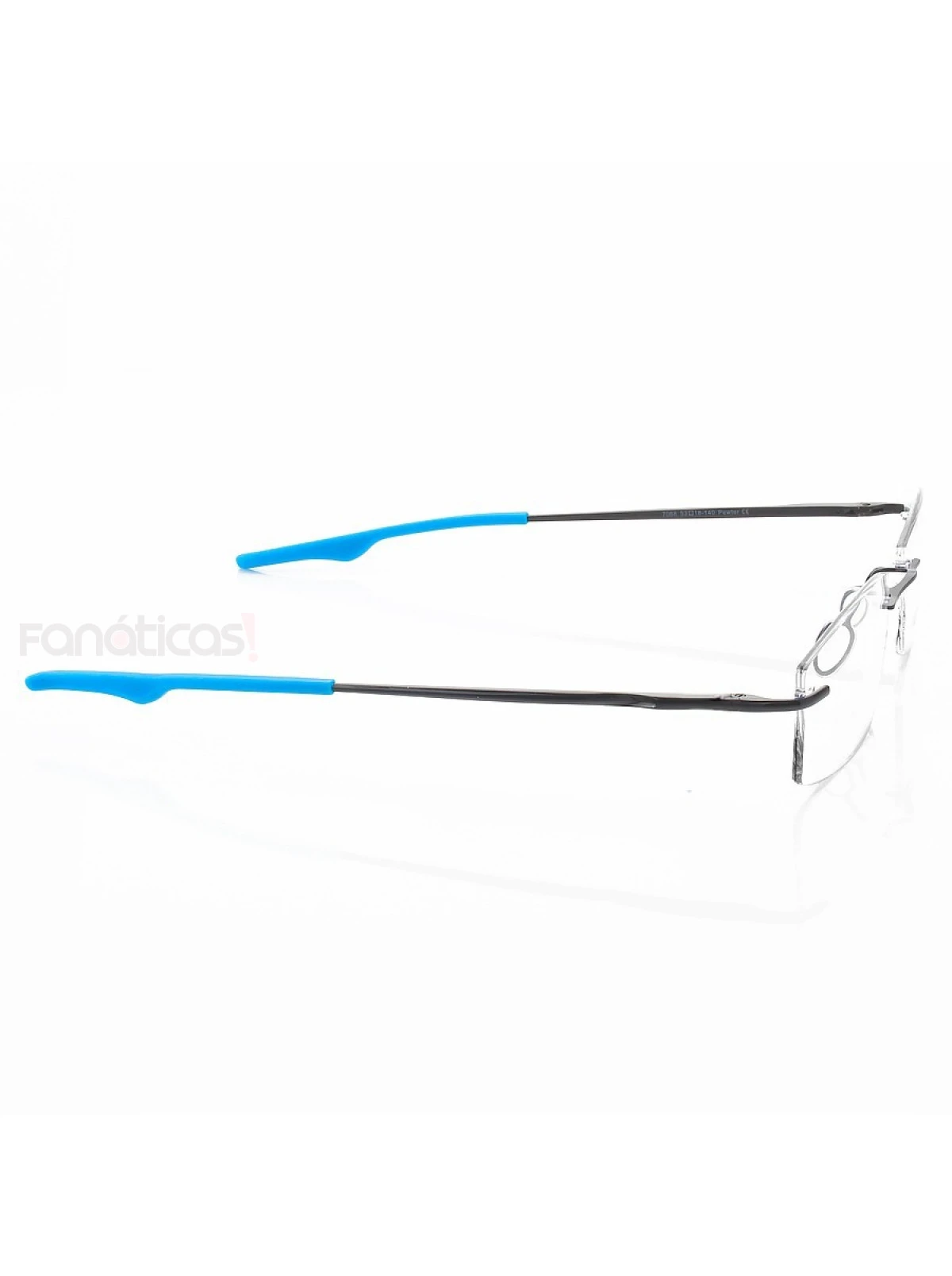 Armação de Óculos Retangular Flutuante Wingback Preto e Azul