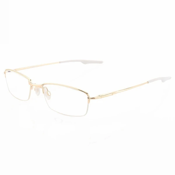 Armação de Óculos Retangular Meio Aro Wingback Gold
