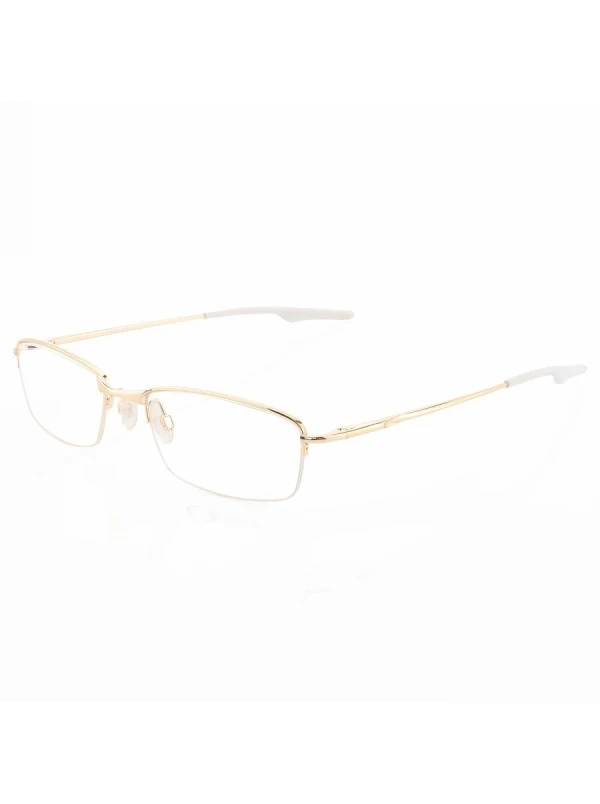 Armação de Óculos Retangular Meio Aro Wingback Gold