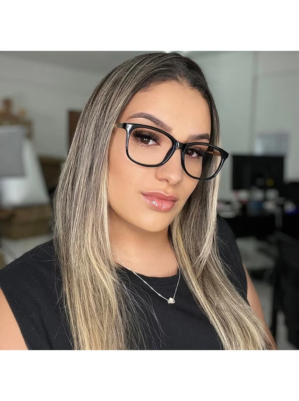 Armação de Óculos Retangular TF2131 Preto