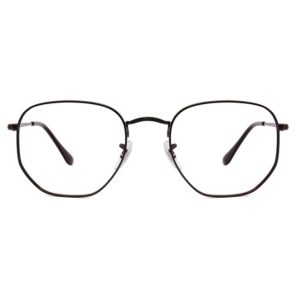 Armação de Óculos Hexagonal FN3548 Hexagonal Preta