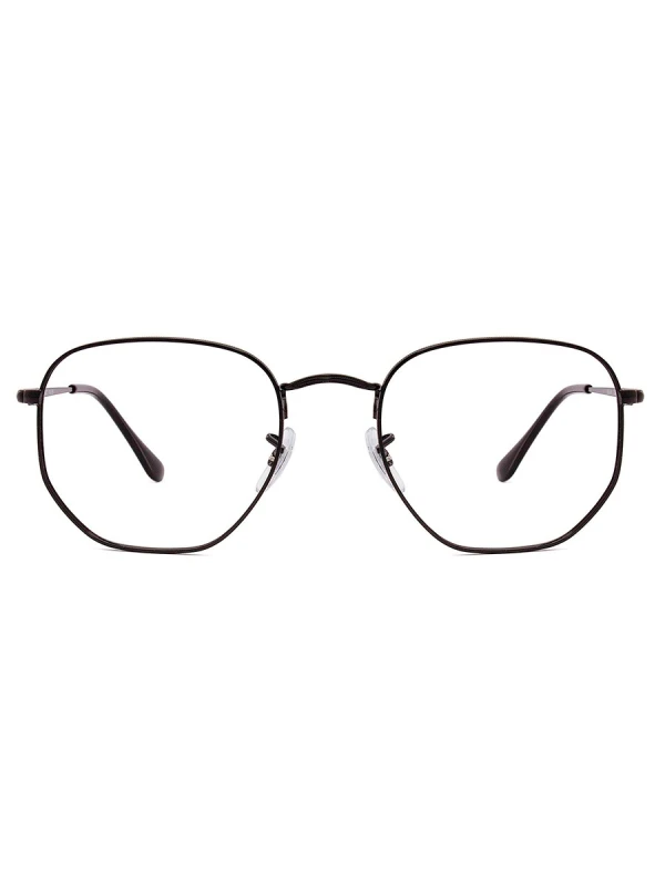 Armação de Óculos Hexagonal FN3548 Hexagonal Preta