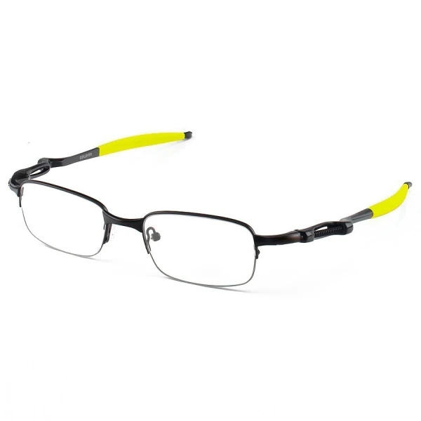 Armação de Óculos Retangular Coilover Molinha OX5043 Preto e Amarelo