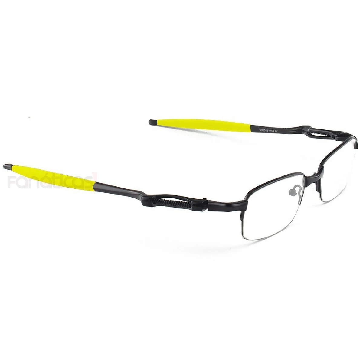 Armação de Óculos Retangular Coilover Molinha OX5043 Preto e Amarelo
