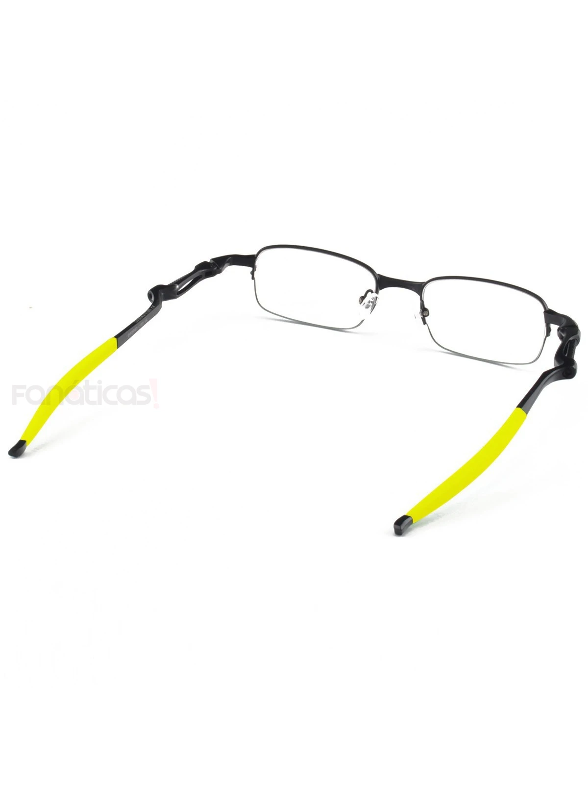 Armação de Óculos Retangular Coilover Molinha OX5043 Preto e Amarelo