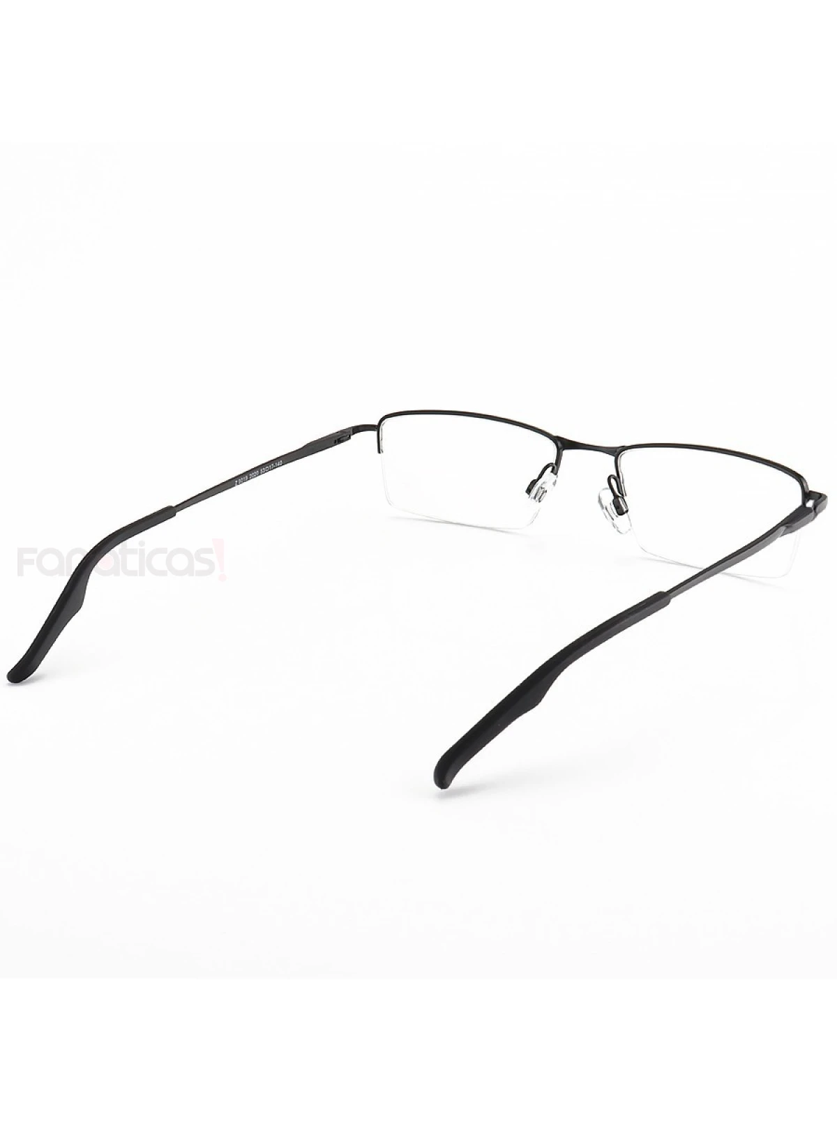 Armação de Óculos Retangular Meio Aro Wingback Preto