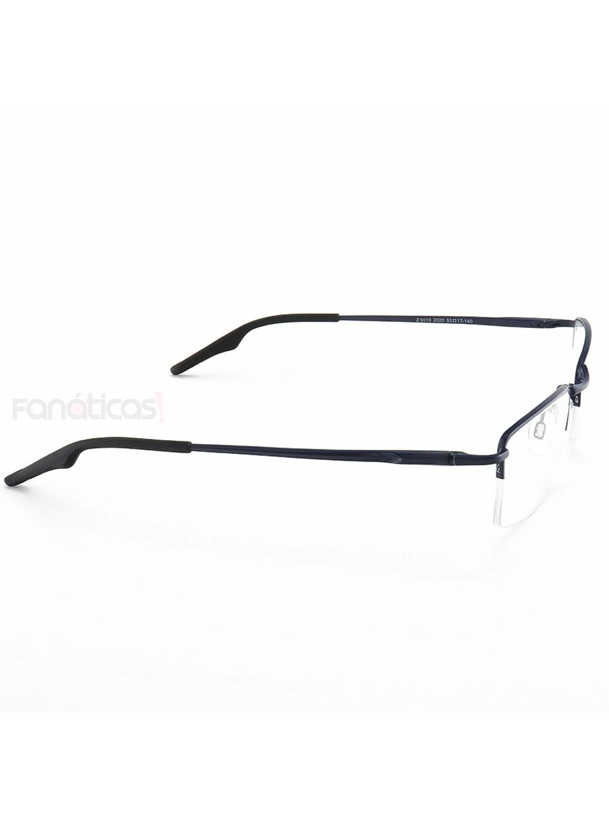 Armação de Óculos Retangular Meio Aro Wingback Azul