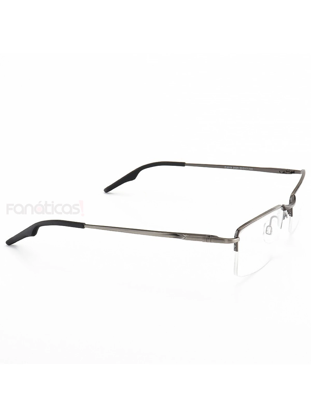 Armação de Óculos Retangular Meio Aro Wingback Grafite