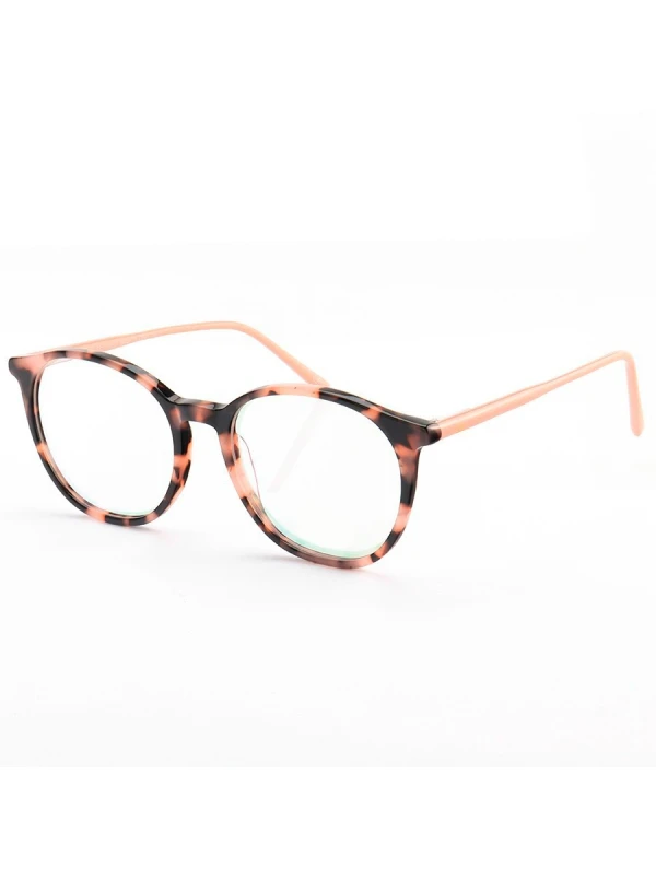 Armação de Óculos Redonda CH58663 Tartaruga Rosa