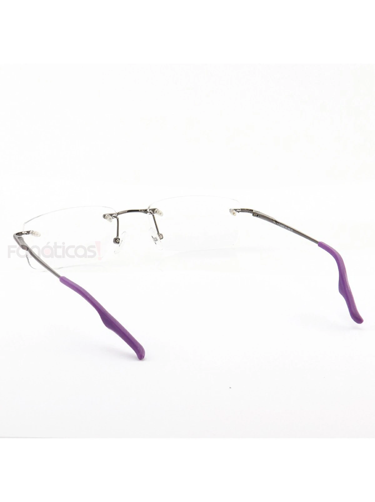 Armação de Óculos Retangular Flutuante Sem Aro Wingback Roxo