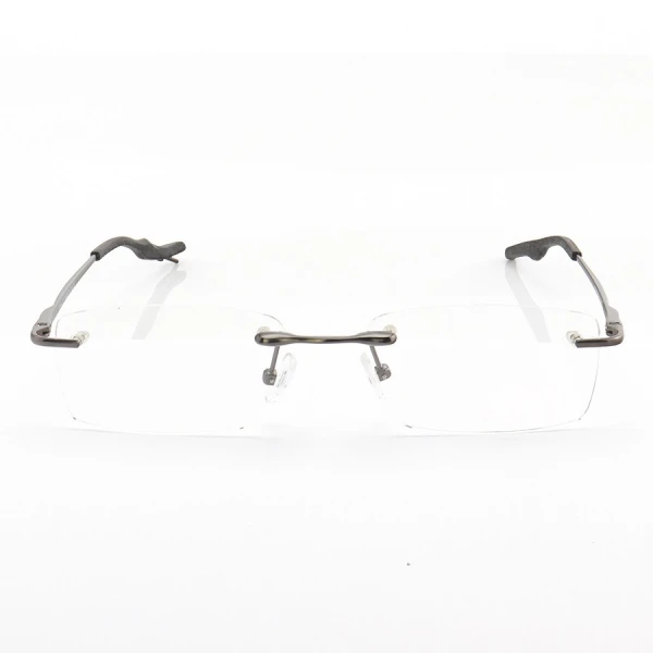 Armação de Óculos Retangular Flutuante Sem Aro Wingback Grafite