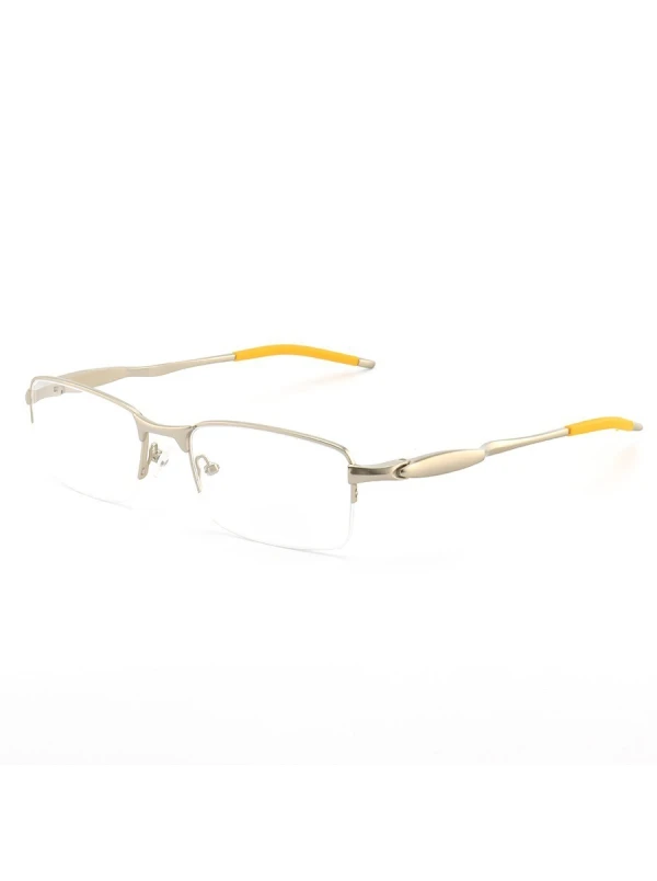 Armação de Óculos Meio Aro Evade OX3208 Cinza e Amarelo