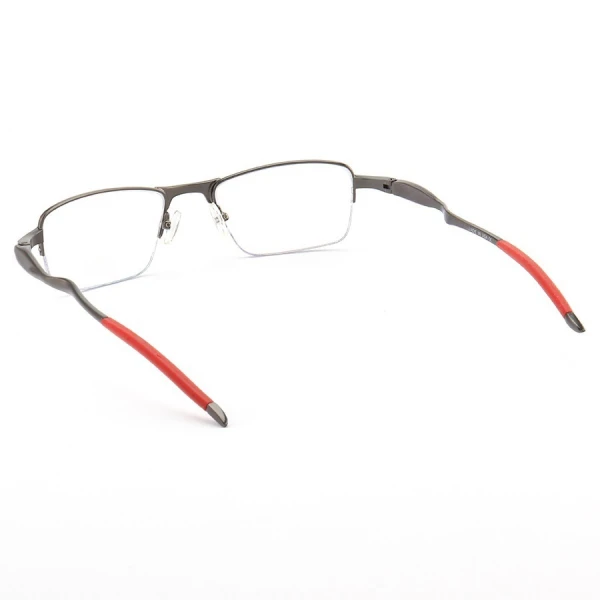 Armação de Óculos Meio Aro Evade OX3208 Chumbo e Vermelho