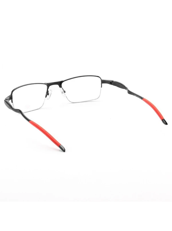 Armação de Óculos Meio Aro Evade OX3208 Preto e Vermelho