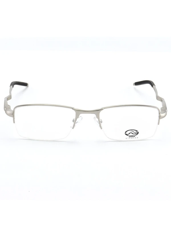 Armação de Óculos Retangular Meio Aro Evade OX3208 Prata