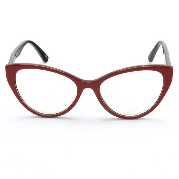 Armação de Óculos Gatinho CH8233 Vermelho e Preto