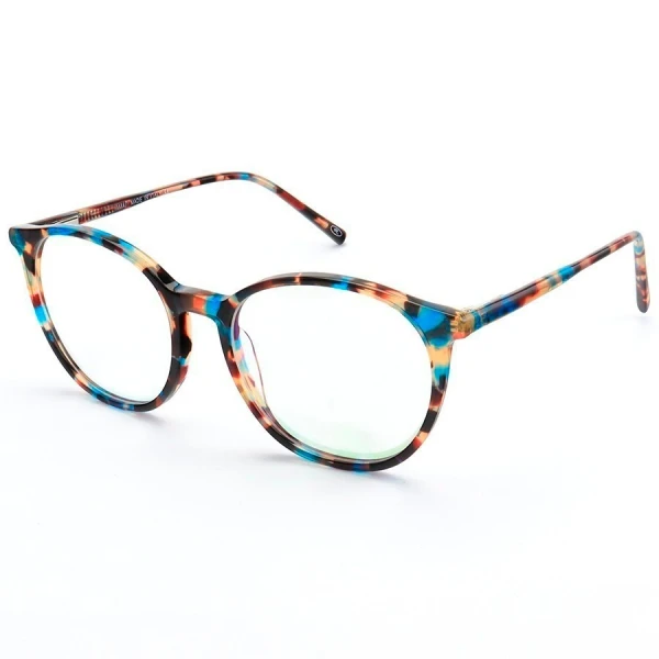 Armação de Óculos Redonda CH58663 Azul Tartaruga