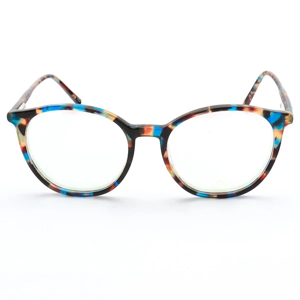Armação de Óculos Redonda CH58663 Azul Tartaruga