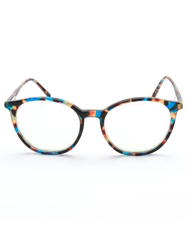 Armação de Óculos Redonda CH58663 Azul Tartaruga
