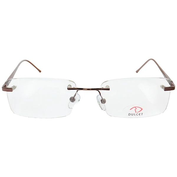 Armação de Óculos Retangular Balbriff Mola 180 Alumínio Marrom