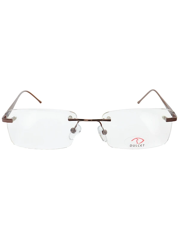 Armação de Óculos Retangular Balbriff Mola 180 Alumínio Marrom