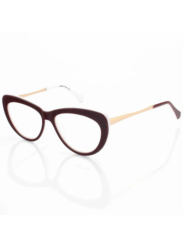 Armação de Óculos Gatinho VMU01V Bordo e Branco
