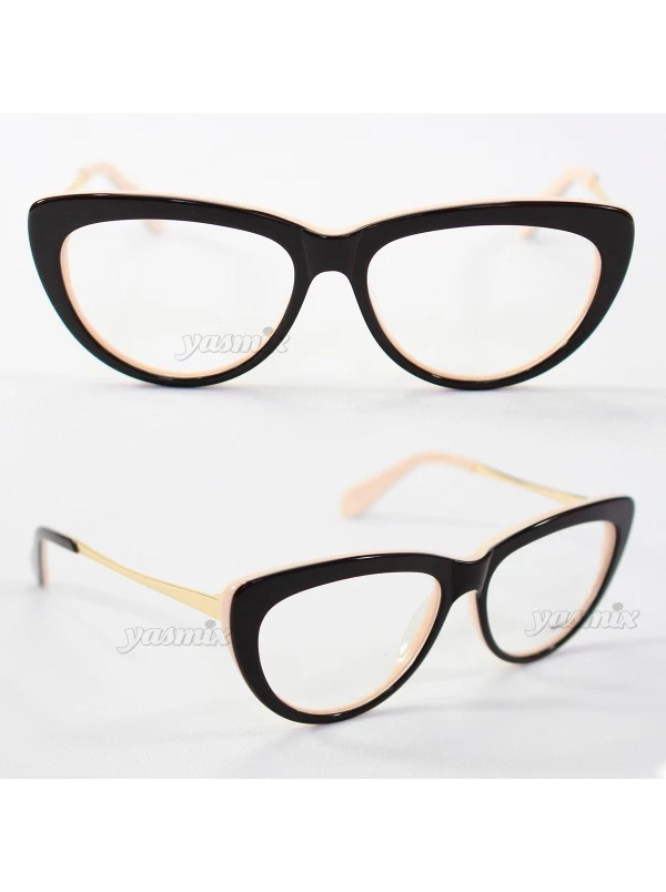 Armação de Óculos Gatinho VMU01V Marrom e Creme