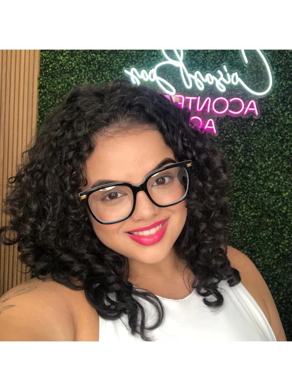 Armação de Óculos Quadrado LQ0175 Preto e Azul