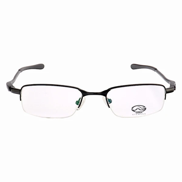 Armação de Óculos Retangular Meio Aro Crosshair OX4068 Preto