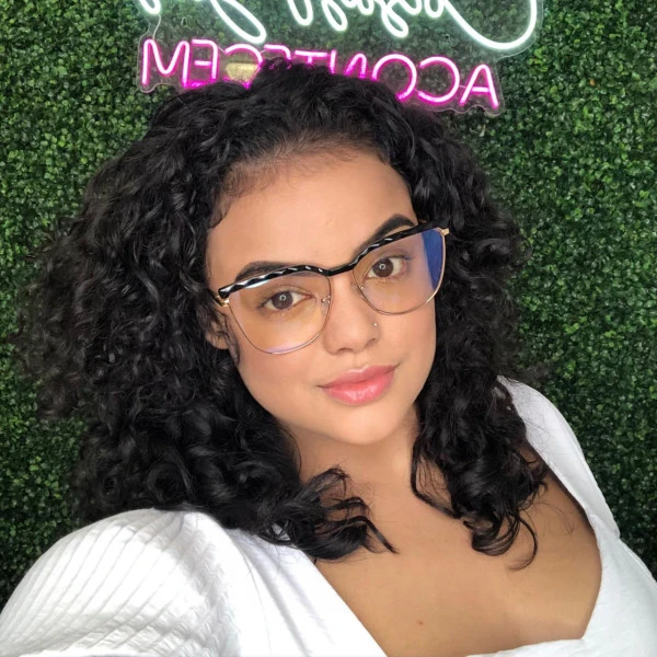 Armação de Óculos Gatinho LQ95288 Dourado e Preto