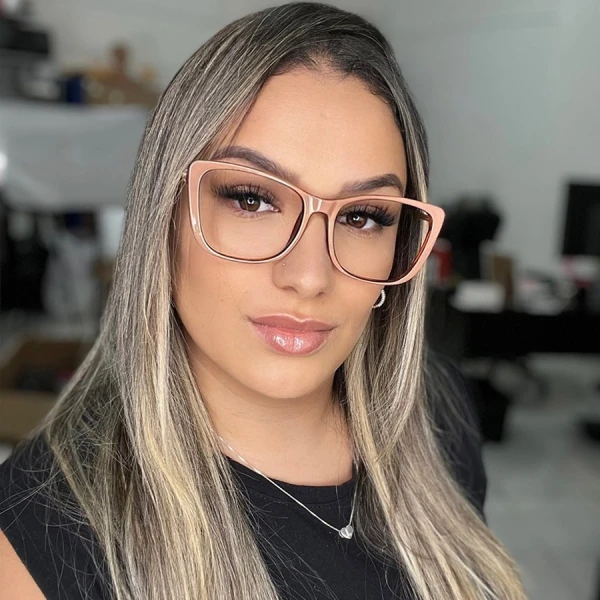 Armação de Óculos Quadrado LQ92357 Nude