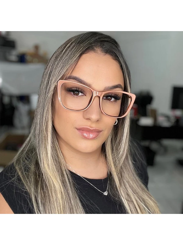 Armação de Óculos Quadrado LQ92357 Nude