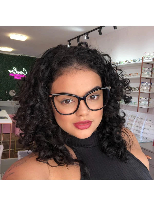 Armação de Óculos Gatinho Dt545 Preto