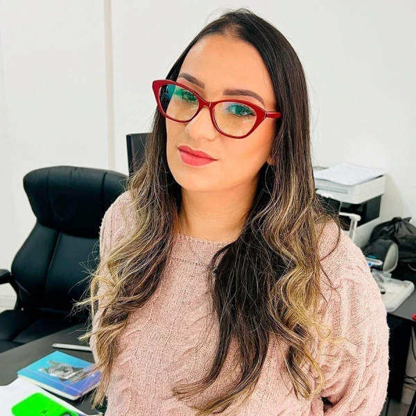 Armação de Óculos Quadrado Vhe4052 Vermelho