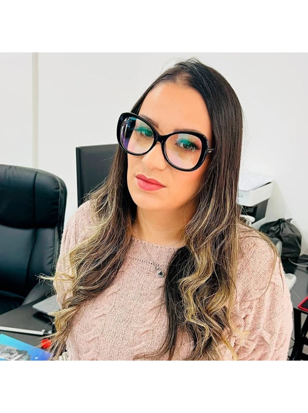 Armação de Óculos Quadrada CL00110 Preto