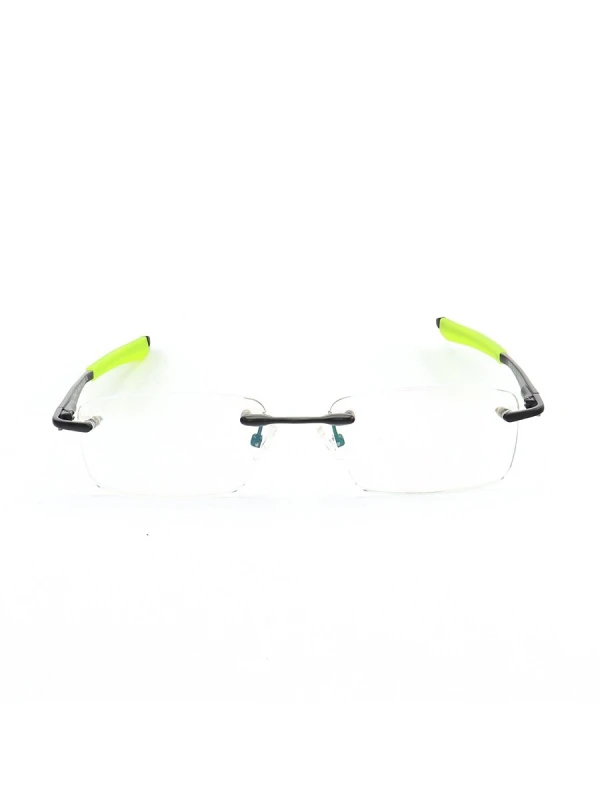 Armação de Óculos Flutuante Sem Aro Wingfold Preto e Verde